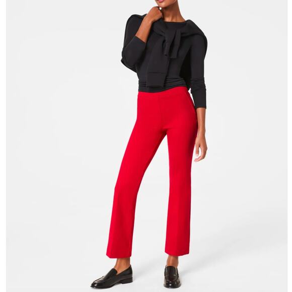 SPANX On The Go Kick Flare Pants True Red Cherry Sz 1X - Picture 1 of 6